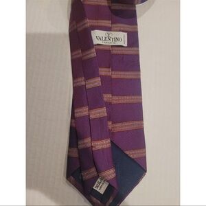 Valentino Cravatte Stripe Men's Necktie Made In ITALY